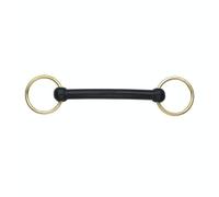 Shires Overcheck Rubber Horse Bradoon Bit Black (4.5In)