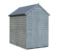 Shires Overlap 6 x 4 Feet Pressure Treated Value Range Shed Single Door in Grey Shires Grey