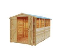 Shires Overlap DD Garden Shed - Dip Treated Approx 10 x 6 Feet in Light Tan Shires Light Tan