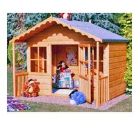 Shires Pixie Playhouse Kid's Wendy House in Brown Shires Brown