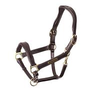 Shires Rapida Cushioned Leather Heacollar - Black & Havana Cob Havana