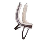 Shires RAPIDA Fleece Curved Flash Noseband Havana - Extra Full