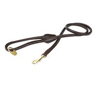 Digby and Fox Rolled Leather Dog Lead Brown - One Size