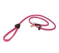 Digby and Fox Rolled Leather Dog Lead Pink - One Size