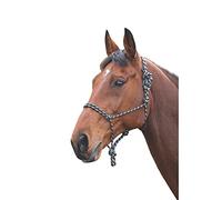 Shires Rope Control Headcollar Black/White - One Size