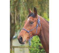 Shires Equestrian Headcollar Rope Control – Navy/White – One Size
