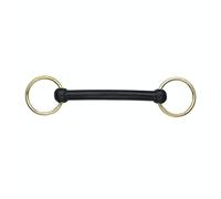 Shires Rubber Covered Overcheck Bradoon - Black Rubber - 4