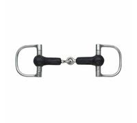 Shires Rubber Jointed Horse D-Ring Snaffle Bit ER819