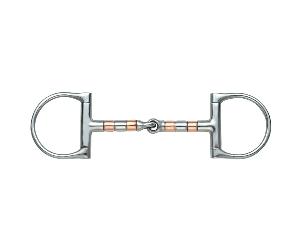 Shires Rubber Mouth Dee Bit - Horse Bridle Bits - Black - Size: 5.5 inch