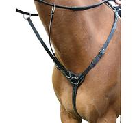 Shires Salisbury 3 Point Breastplate-Black/Silver Pony