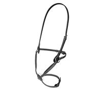 Shires Salisbury Brackley Leather Mexican Noseband (Pony, Black)