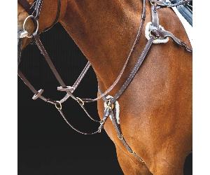 Shires Salisbury Five Point Breastplate - Brown - Size: Pony