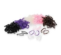 EZI-GROOM Black Silicone Plaiting Bands - One Size