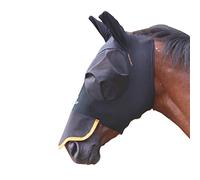 Shires Stretch Horse/Pony Fly Mask UV Protection with Ears & Nose (Small Pony, Jet)