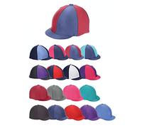 Shires Stretch Skull Hat Cover, Silk in Navy. Onesize