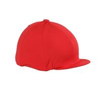 Shires Stretch Skull Hat Cover, Silk in Red. Onesize