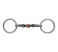 Shire Bit Sweet Iron Copper Roller Snaffle (509) with Rollers Loose Ring 6" 65mm 14mm