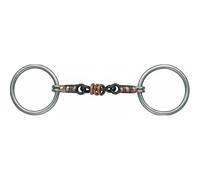 Shire Snaffle Sweet Iron Copper Roller - Black Sweet Iron - 4.5"