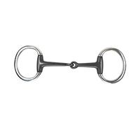 Shires Sweet Iron Flat Ring Eggbutt Snaffle Bit in Black 5", Black Sweet Iron