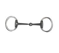 Shires Sweet Iron Flat Ring Eggbutt Snaffle - Black Sweet Iron - 6