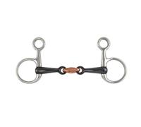Shires Sweet Iron Hanging Cheek with Copper Lozenge and Peanut Links Hanging Cheeks