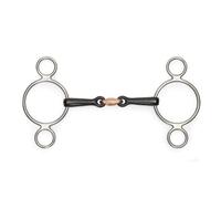 Shires Sweet Iron Horse 2 Ring Gag Bit Black (4.5In)