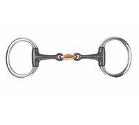Shires Sweet Iron Lozenge Flat Ring Eggbutt Bit in Black 5", Black Sweet Iron