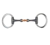Shires Sweet Iron Lozenge Flat Ring Eggbutt Bit in Black 6", Black Sweet Iron