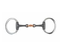 Shires Sweet Iron Lozenge Flat Ring Eggbutt Bit in Black UK 5 1/2", Black Sweet Iron