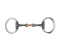 Shires Sweet Iron Lozenge Flat Ring Eggbutt Bit in Black UK 5 1/2", Black Sweet Iron