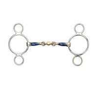 Shires Sweet Iron Lozenge Horse 2 Ring Gag Bit Blue (5In)