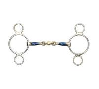 Shires Sweet Iron Lozenge Horse 2 Ring Gag Bit - Blue - Blue - 4.5in
