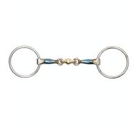 Shires Sweet Iron Lozenge Horse Loose Ring Snaffle Bit Blue (4.5In)