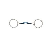 Shires Sweet Iron Mullen Mouth Horse Loose Ring Snaffle Bit Blue (5.5In)
