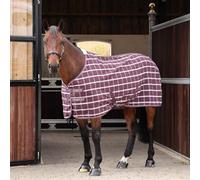 Shires Tempest Original Stable Sheet - Maroon Check 7ft0