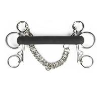 Shires Tom Thumb Rubber Mouth Pelham (Steel, 6)