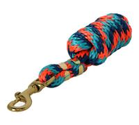 Shires Topaz Horse Lead Rope Orange/navy/turquoise (1.8M)
