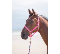 Shires Topaz Nylon Headcollar - Pink Full