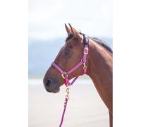 Shires Topaz Nylon Headcollar - Raspberry Cob