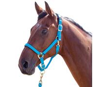 Shires Topaz Nylon Horse Headcollar Blue (Xx Small Pony)