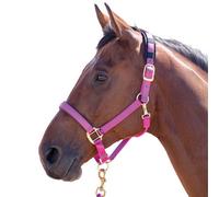 Shires Topaz Nylon Horse Headcollar Raspberry (X Full)