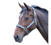 Shires Topaz Nylon Headcollar - Grey Extra Full