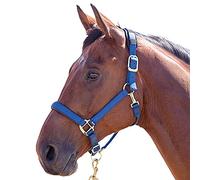 Shires Topaz Nylon Pony/Horse Headcollar - Navy Blue Extra Full