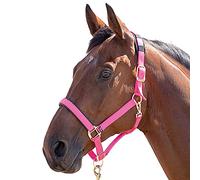 Shires Topaz Nylon Pony/Horse Headcollar - Pink Extra Full