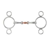 Shires Two Ring Copper Lozenge Gag - Horse Bridle Bits - Size: 5 inch