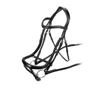 Shires Velociti Ergonomic Curved Flash Bridle - Black - Pony