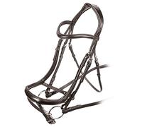 Shires Velociti Ergonomic Curved Flash Bridle - Havana Cob