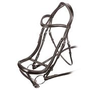 Shires Velociti Ergonomic Curved Flash Bridle - Havana Full