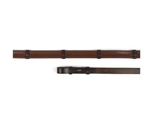 Shires Velociti Gara Pimple Contintental Reins Havana - 54 x 5/8