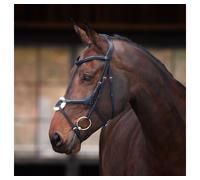 Shires Velociti Lusso Elite Grackle Bridle for Horses Black - Cob